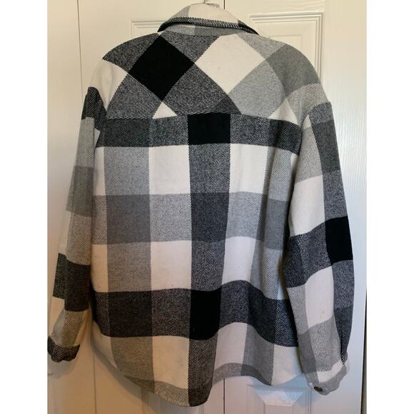 Bohme Black and White buffalo check shacket jacket Medium - Picture 3 of 5
